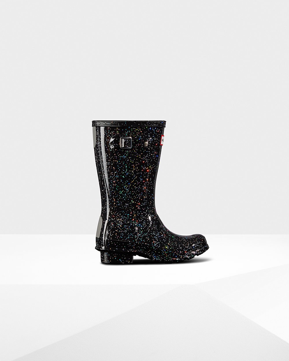 Botas De Agua Hunter Niños Original Big Giant Glitter - Negras - Argentina 0541XRLCS